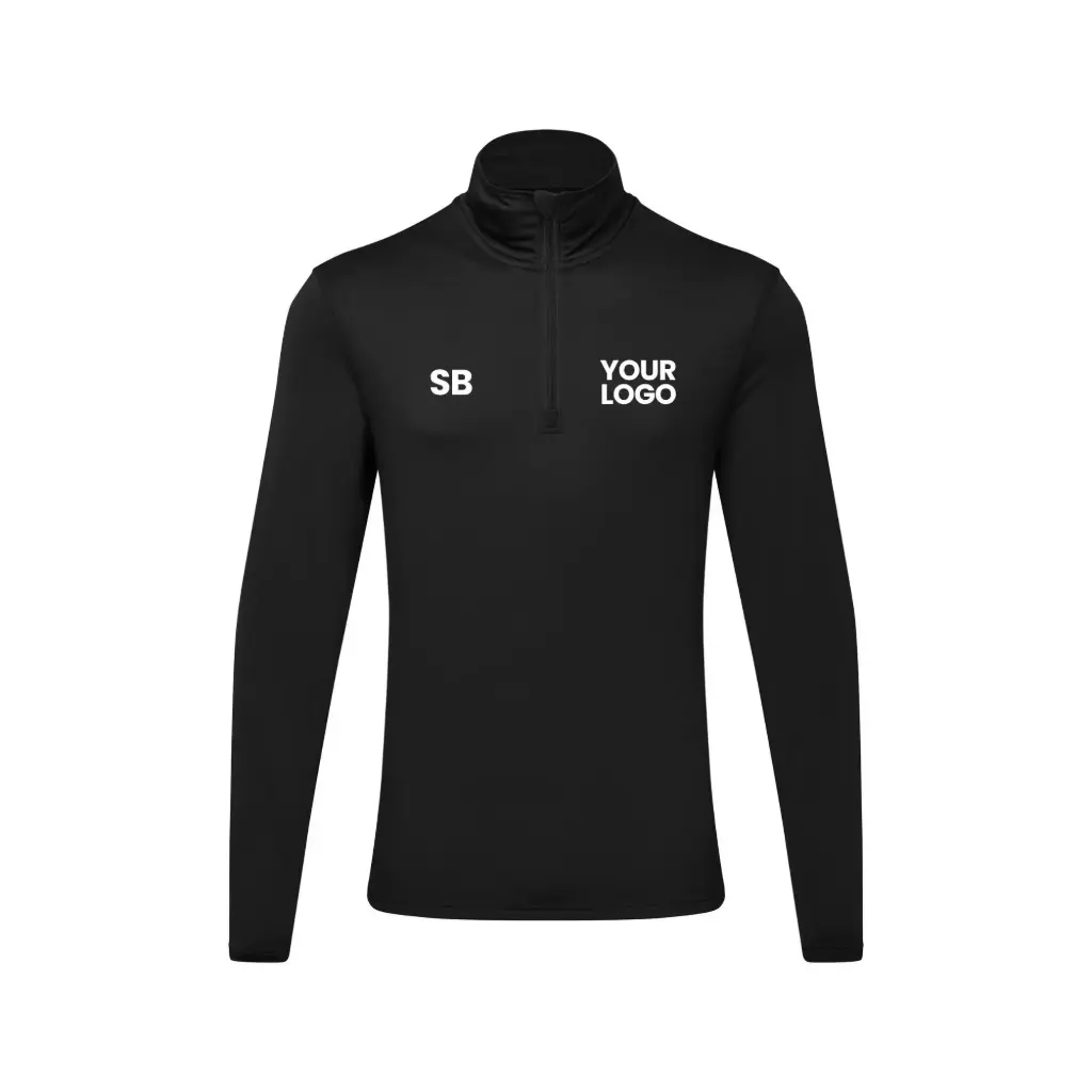 My Gym - Men's 1/4 Zip Top (S, Black)
