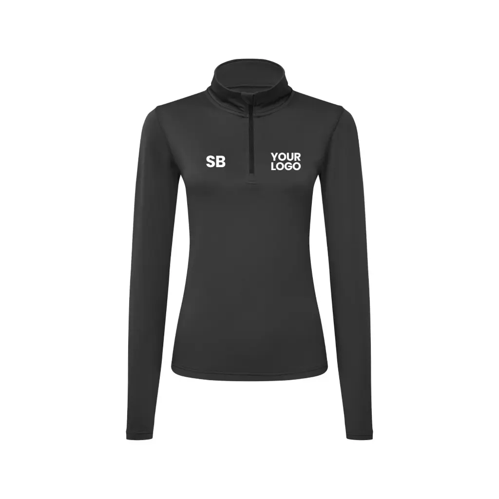 My Gym - Women's 1/4 Zip Top (Black, XS)
